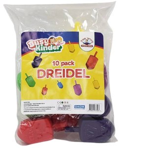 Picture of Plastic Dreidels Assorted Sizes Assorted Colors 10 Piece Pack